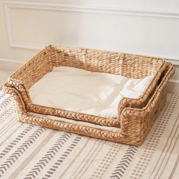 Hyacinth Rattan Pet Bed