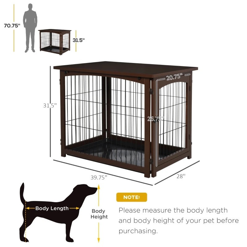 Deluxe Black Dog Crate, Dog Accessories