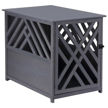 FENISHA Dog Crate & Decorative End Table