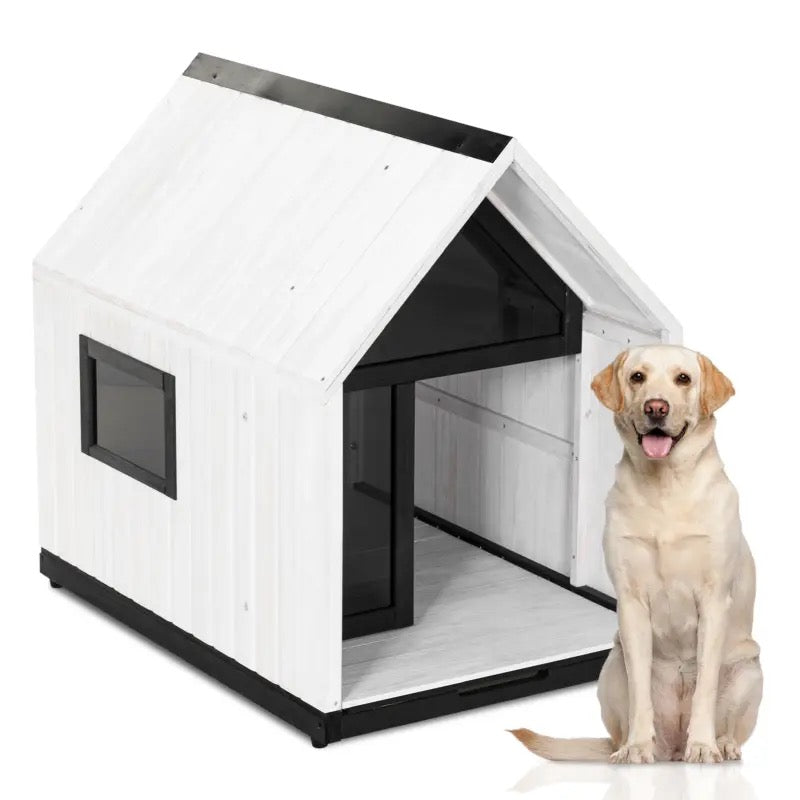 The Traditional Outdoor/Indoor Dog House, Sun Protection Weatherproof Dog House