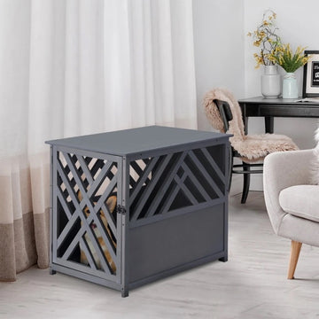 FENISHA Dog Crate & Decorative End Table