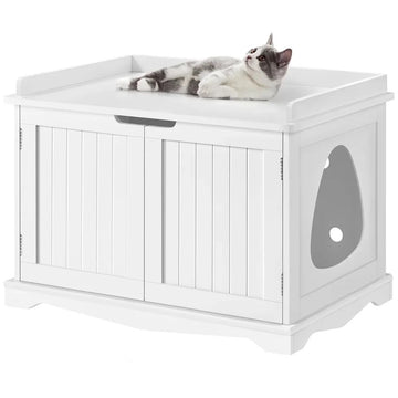 PurrWood Essentials Wooden Cat Furniture with Door & Table