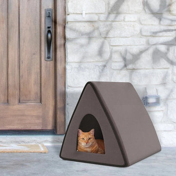 LuxeRetreat Heated A-Frame Pet House